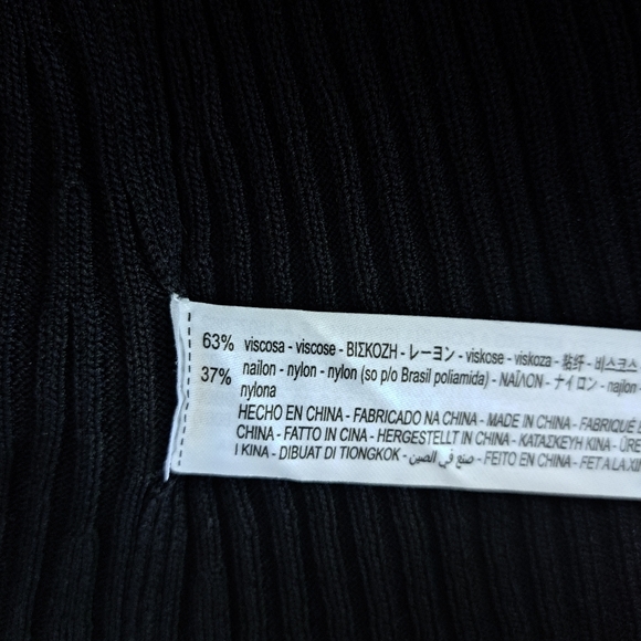 Zara Black Maille Belted Midi Dress - Picture 8 of 8